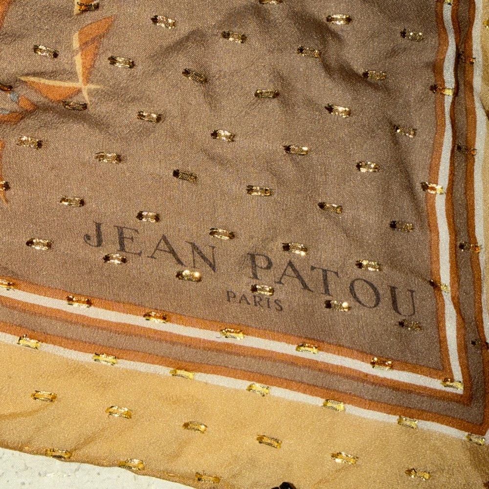 Jean Paton Elegant Peacock Print Scarf - Picture 2 of 6